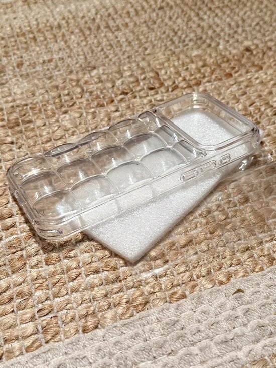3D Pokopoko Case, Clear Puffer Bubble Shaker Phonecase  Brand New, 3D Viral Japan Bubble iPhone Case- Clear